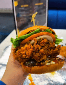 image of zinger chiken burger of krispy korner